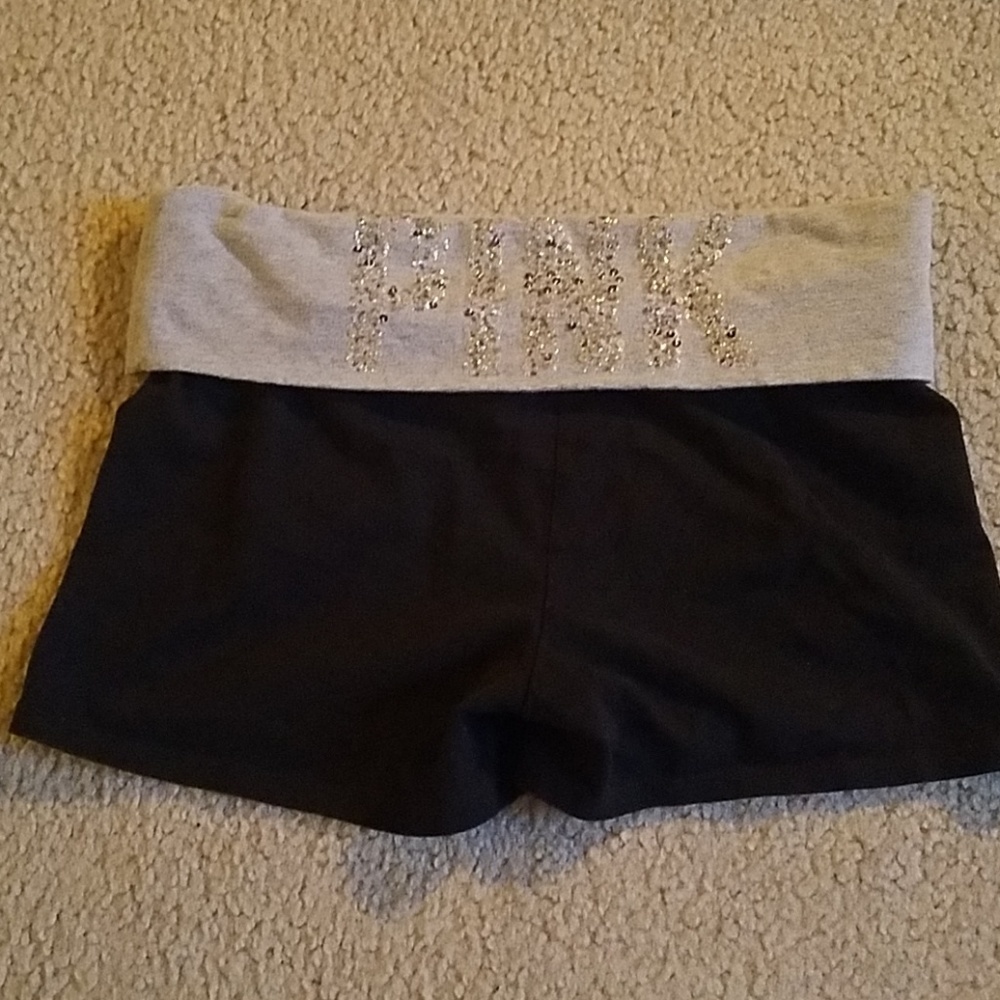 Black fold over booty shorts